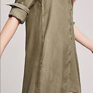 Anthropologie Cloth and Stone green viscose dress